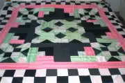 machine sewing handmade patchwork size 76"x 76" quilt top