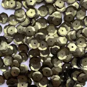 10mm Cup Sequins Coffee Brown Matte Metallic Made in USA