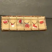 Set of 6 Wine Glass Drink Charms - Holiday Christmas Theme - Pier 1 Imports