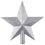 Glitter Star Mini Christmas Tree Topper Shatter-Proof Small Christmas Tree De...