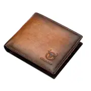 RFID Men's Leather -Theft Brush Wallet Ultra-Thin Short Wallet Multi-Card2674