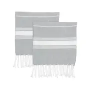 Nicola Spring Children's Turkish Cotton Towel Set - Grey - Pack Of 2