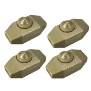 Rotary Cord Switch AC 250V 2A Slide Control Lamp Dimmer 100-Watt Yellow 4pcs