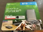 Seagate Portable 5TB External HDD USB 3.0 for PC Mac PS5 & Xbox New & Sealed