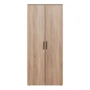 European Cabinetry Slim Natural Oak Square Black Stockholm Storage Cupboard