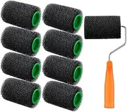 Textured Paint Roller - Wall Rolling Brush | Painting Decorating Kit | Corners Touchup Trim Brush | Multifunctional Anti-Slip Textured Roller for Kitchen, Bathroom, Wall Painting, Truck Coating