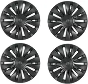 4PCS Wheel Caps Compatible for Tesla Model Y 2018-2024 Automobile Replacement 19 Inch Hubcap Hub Cap Full Rim Cover Accessories(Type A Matte Black)