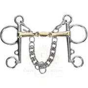 Horse Bits Snaffle Stainless Steel Pelham Accessory with Jointed Copper