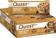 Quest Nutrition Chocolate Chip Cookie Dough High Protein Keto Natural Bar 12 Ct
