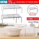 Adjustable Kitchen Cupboard Organiser Shelf Storage Support Pantry Stand Rack AU