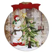 Christmas Wooden Advent Calendar Plaque Countdown to Christmas - Snowman