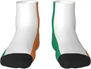 [EdWal] Irish flag print Men's Moisture Control Crew Socks Socks For Men and Women Gifts For Golf, Hunting, Camping