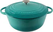 Pyrolux Pyrochef Cast Iron Casserole/French Oven 28 cm/6 Liter Capacity, Aquamarine