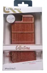 Case-Mate Fringed Metal Case Rose Gold Apple iPhone SE 2 (2020) 8 7 6S Case