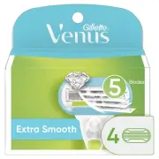 Gillette Venus Women's Razor Blades Refill Embrace Smooth Green 4ct Pack of 3
