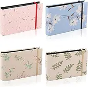 4Pcs Photo Albums,Flip Photo Album,Cloth Covered Portable Memory Book,Light and Portable Photo Album Book,Large Capacity Photo Album Book for Holiday