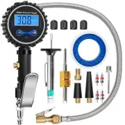Digital Tire Inflator with Pressure Gauge 200 PSI - Large 2" Digital Dial, He...