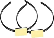 VICASKY 2pcs Bachelor's Hat Decoration Mini Bachelor Cap Headband Plastic Graduation Party Headband Black Hair Band for Graduation Cap