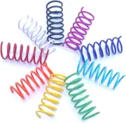 18Pcs Cat Spring Toys in 9 Colors for Biting Swatting and Hunting Fun