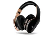 Ape Basics: Foldable Noise Isolating Over-Ear Bluetooth Headphones With Mic - Black