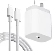 Original Chip Compatible for iPhone Charger 2m USB C to Lightning Cable for iPhone 12 13 14 mini Pro Max xs 8 7 Plus ipad Samsung (20w PD Adapter + 2m Lightning Cable (Premium Thick Fast Cable))