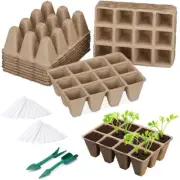 20 Packs Seed Starter Trays, 240 Cells Biodegradable Seed Starter Pots Germinati