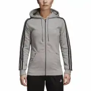 Woman's Adidas Essentials Cotton Fleece 3-Stripe Full Zip Hoodie - NEW - CD2250