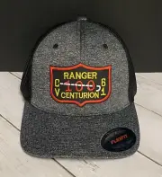 RANGER CENTURION FITTED FLEXFIT Hat Baseball Hat Black EMBROIDERED Patch