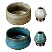 Ceramic Matcha Bowls with Whisk Holder Matcha Ceramic Bowl