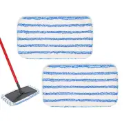 2 Pack Reusable Fiber Cotton Mop Pads Compatible for Oceda 15x8 inch Flat Mop...
