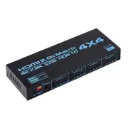 4x4 4 In 4 Out 4K HDMI Matrix Switcher W/ EDID Extractor & IR Remote Control o