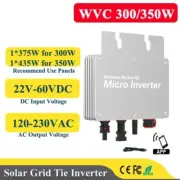 Solar PV Grid Tie Micro Inverter MPPT System Waterproof Single Output 110-240V