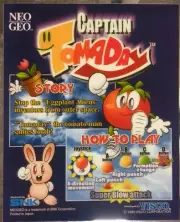 Captain Tomaday Neo Geo Arcade Marquee