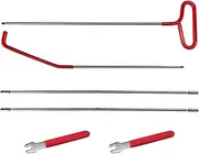 DXNQ Car Long Reach Tool, 67" Multi-Function Automotive Emergency Tool, Portable Long Pin Puller Hook Kit with Adjustable Length for Vehicles, Car Repair Tool Kit Accessories (Red)