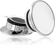 Bestgle 2 Pcs 360° Rotate Car Blind Spot Mirrors HD Glass Side Blindspot Mirror Round Shaped Frameless Rear View Mirrors with Suction Cup, Car, Van, SUV, and Trucks Accessories (Silver)
