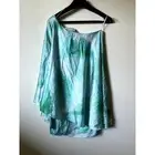 NWT Aidan Aidan Mattox Aqua Ombre One Shoulder Dress 12
