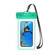 Catzon Waterproof Mobile Phone Bag IPX8 Phone Case with Lanyard Dry Bag for Up to 8.2 Inch-Green