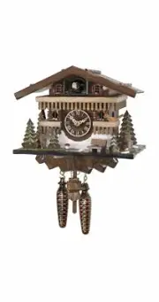 Quartz Cuckoo Clock Swiss house with music EN 461 QM NEW