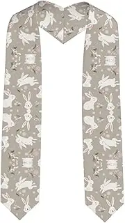 [EdWal] Easter Bunny Floral print Graduation Stole and Sash Class for Unisex Adult Honor Stole Honor Stole of 2025