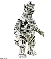 Mechagodzilla - Vinyl Designer Figure by Attack Peter - Linocut Variant