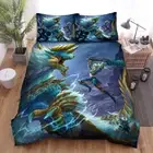 Monster Hunter Zinogre Fighting Dragon Doona Duvet Cover Double Kid Gift Bedding