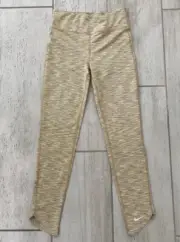 NWT Nike Big Kids Girl's Dri-FIT One Training Legging Color Beige Size Medium