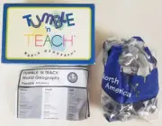 SCOTT Tumble 'N Teach WORLD GEOGRAPHY Educational Interactive TEACHING BALL gr4+