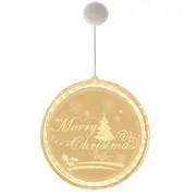 Battery Operated Merry Christmas LED Night Lamp 3D Hanging String Light for Bedroom Garland Home Decoration