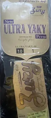 Zury Ultra Yaki 100% Human Hair Tangle Free Perm Color #1 10” New In Pack