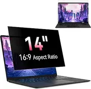 14 Inch Laptop Privacy Screen Compatible With Lenovo Hp Dell Acer Asus Thinkpad Envy Xps Toshiba, 16:9 Aspect Removable Anti Glare Blue Light Filter Protector, 14 in Computer Monitor Privacy Shield