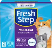 Advanced Multi Cat Clumping Litter w/ Freshness,Clumping Cat Litter Xtra Strengt