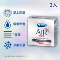 在飛比找momo購物網優惠-【Durex杜蕾斯】AIR輕薄幻隱激潮裝衛生套3入(保險套/