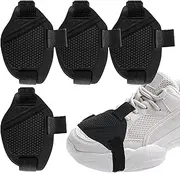 Motorcycle Motorbike Shift Pad, 4 Pieces Motorcycle Shoe Boot Protector Cover, Black Rubber Shoe Protector Pads for Men Women Gear Accessories