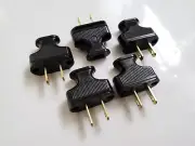 5 PACK Vintage Black Antique Style Electrical Plug Cloth Covered Wire Lamp Cord